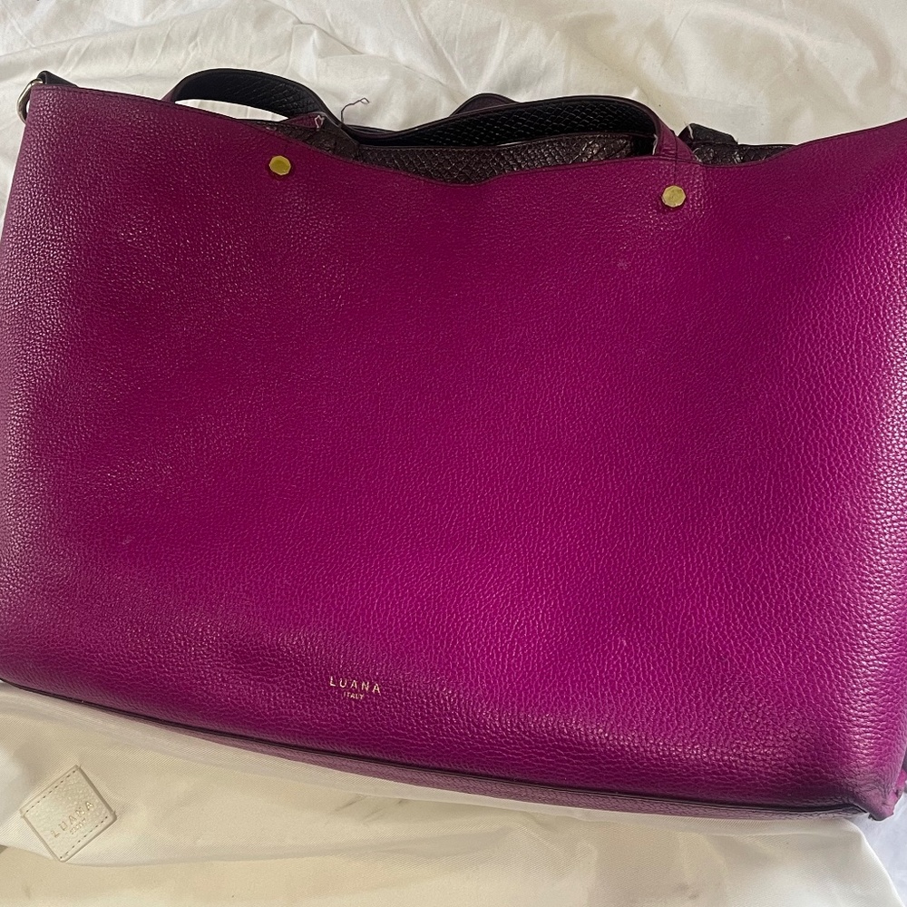 Luana Italy Reversible Leather Tote